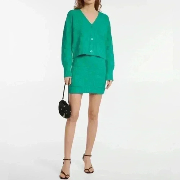 STAUD Matching Set Dunes Checkered Mini Skirt Sweater Vest Sleeveless Top M $390 - Picture 2 of 13